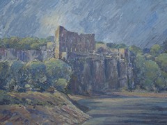 Chepstow Castle - acrylic - private collection