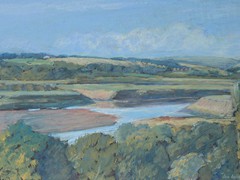 River Usk at Caerleon - acrylic